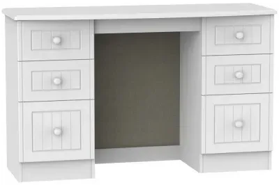 Warwick 6 Drawer Double Dressing Table - White