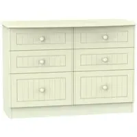 Warwick 6 Drawer Midi Chest - Cream