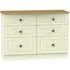 Warwick 6 Drawer Midi Chest - Cream, Oak