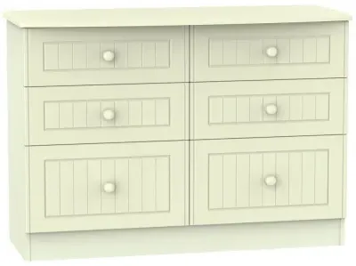 Warwick 6 Drawer Midi Chest - Cream image