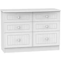 Warwick 6 Drawer Midi Chest - White