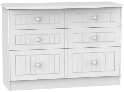 Warwick 6 Drawer Midi Chest - White