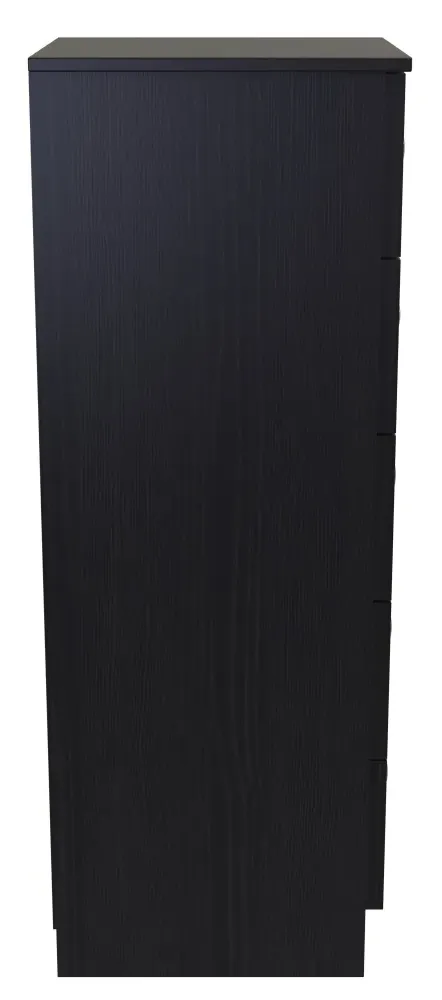 Welcome Furniture 5 Drawer Narrow Chest - Black Ash, Rattan