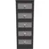 Welcome Furniture 5 Drawer Narrow Chest - Black Ash, Rattan
