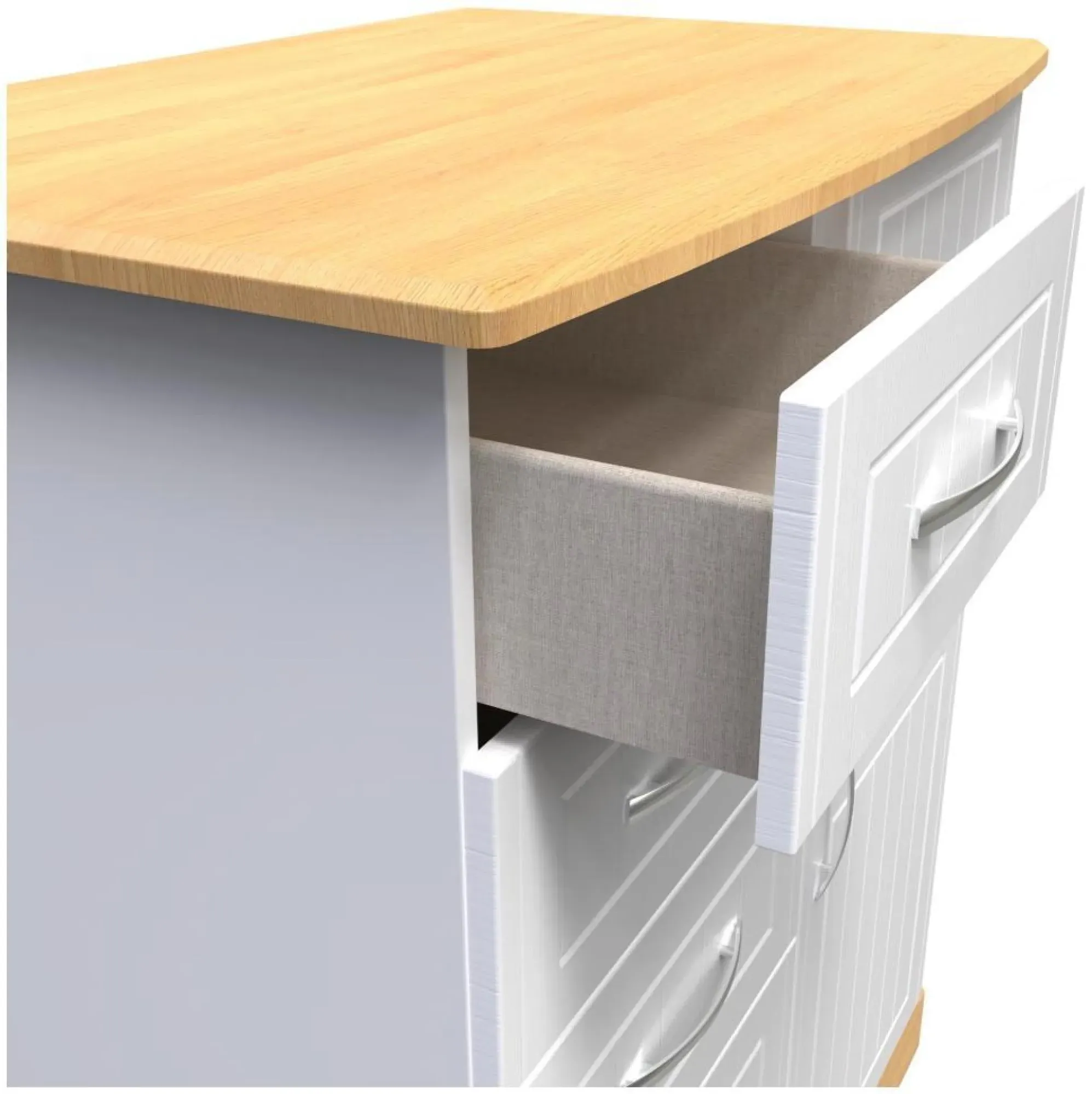 Whitney 1 Door Midi Wardrobe - Oak, White