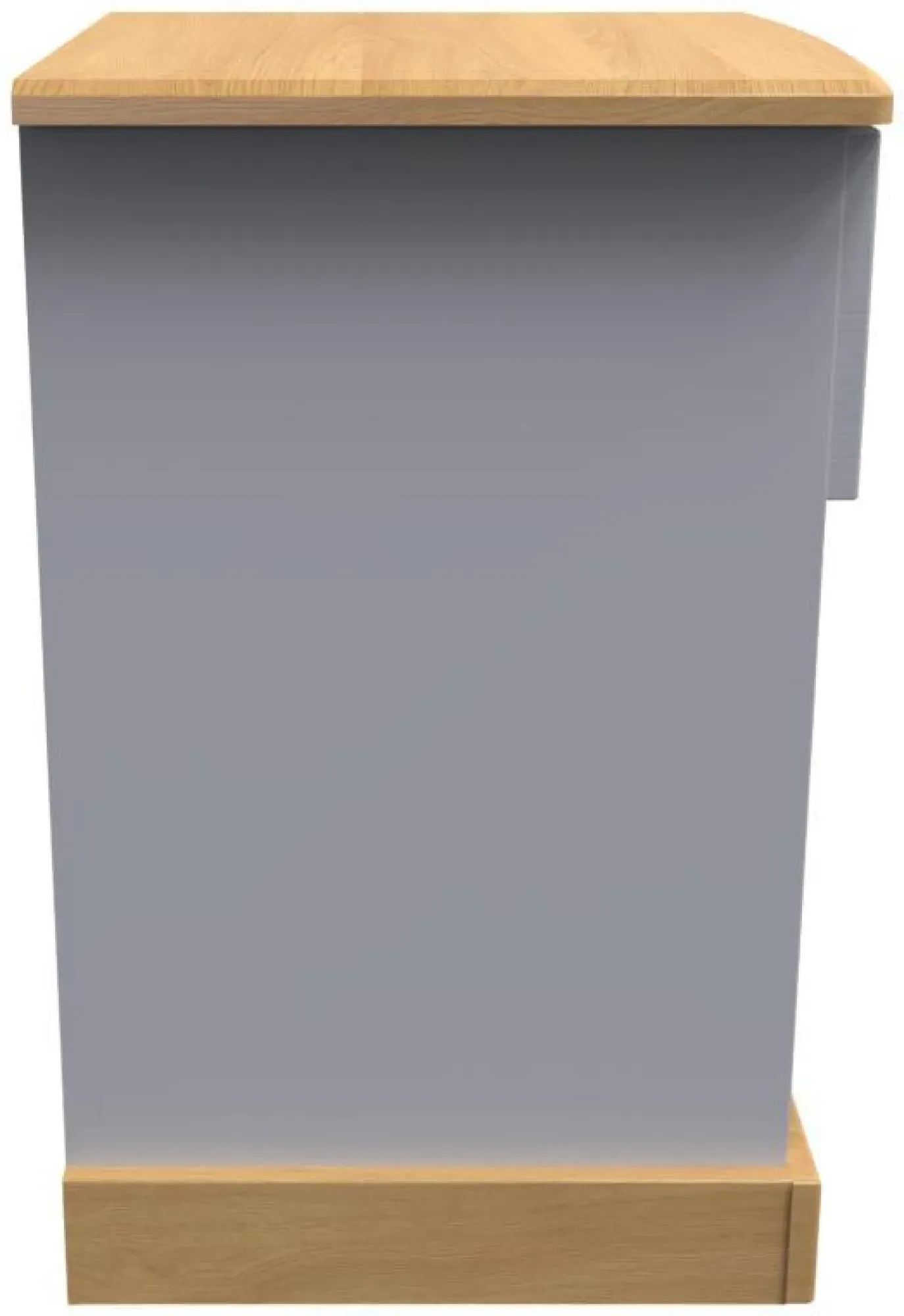 Whitney 1 Drawer Bedside Table with Lock - Oak, Grey