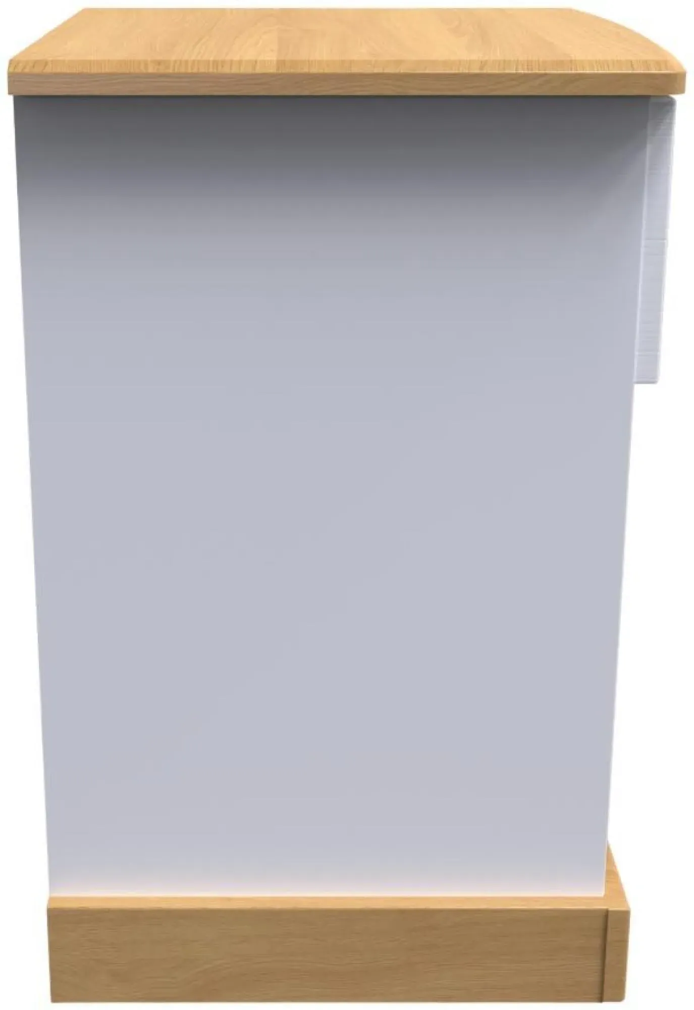 Whitney 1 Drawer Bedside Table with Lock - Oak, White