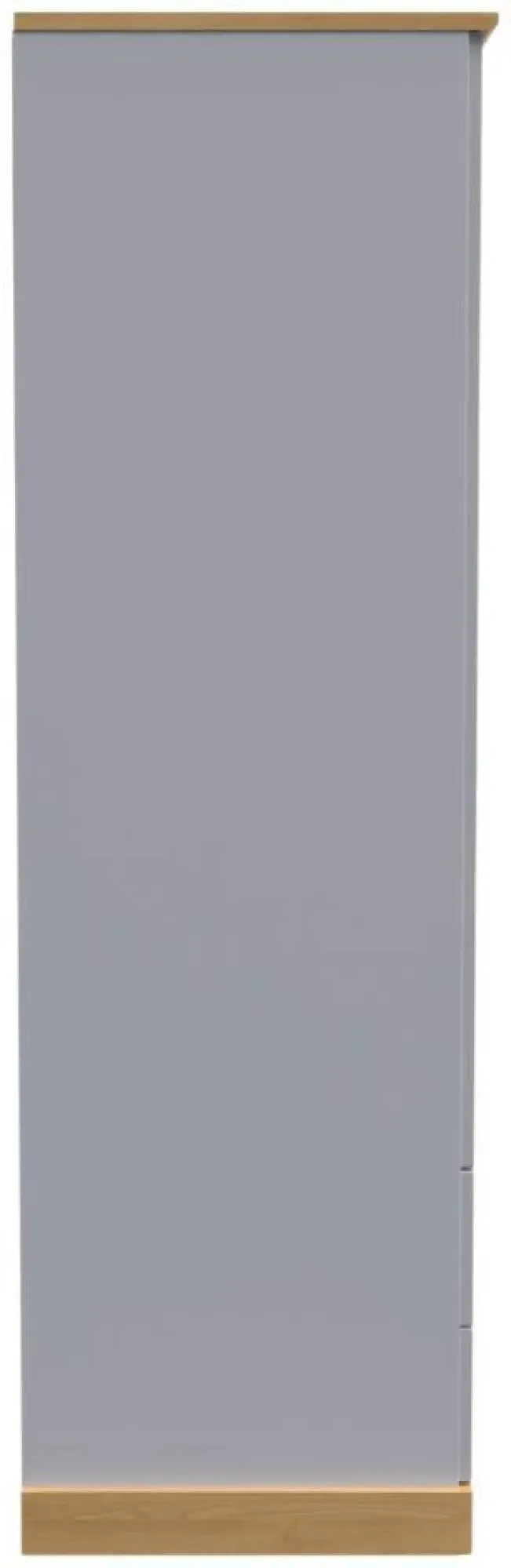 Whitney 2 Door 2 Drawer Double Wardrobe - Grey, Oak Effect