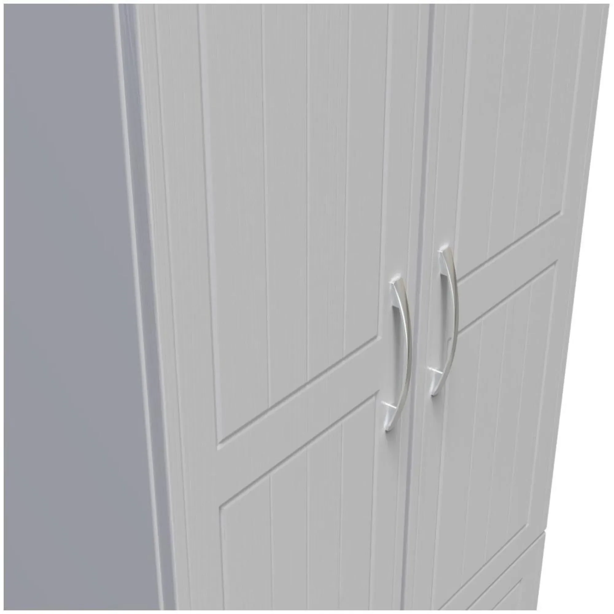 Whitney 2 Door 2 Drawer Double Wardrobe - Grey, Oak Effect