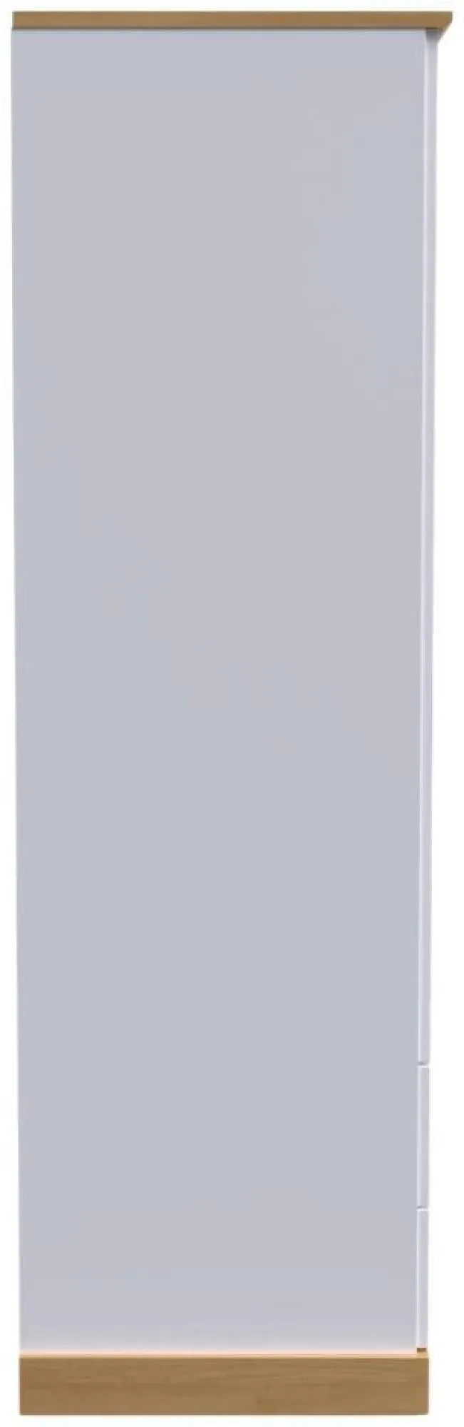 Whitney 2 Door 2 Drawer Double Wardrobe - White, Oak Effect