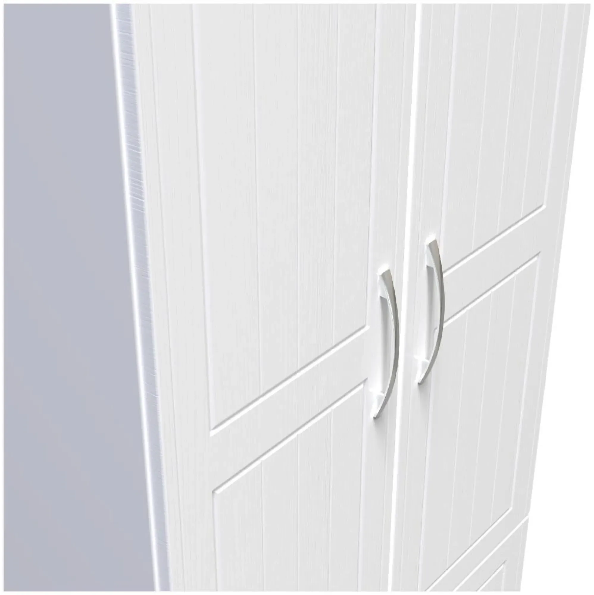 Whitney 2 Door 2 Drawer Double Wardrobe - White, Oak Effect