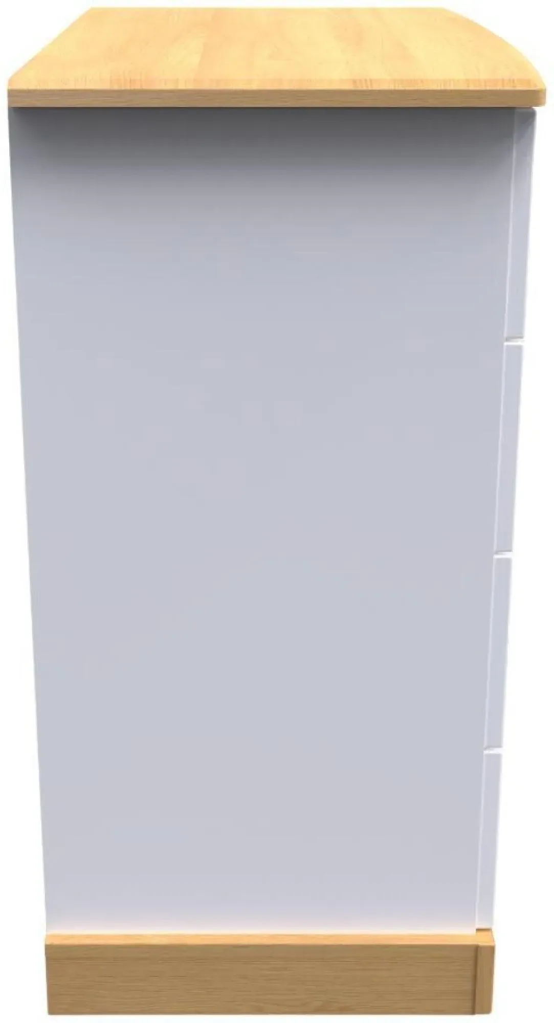 Whitney 4 Drawer Chest - White, Oak Effect