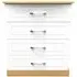 Whitney 4 Drawer Chest - White, Oak Effect