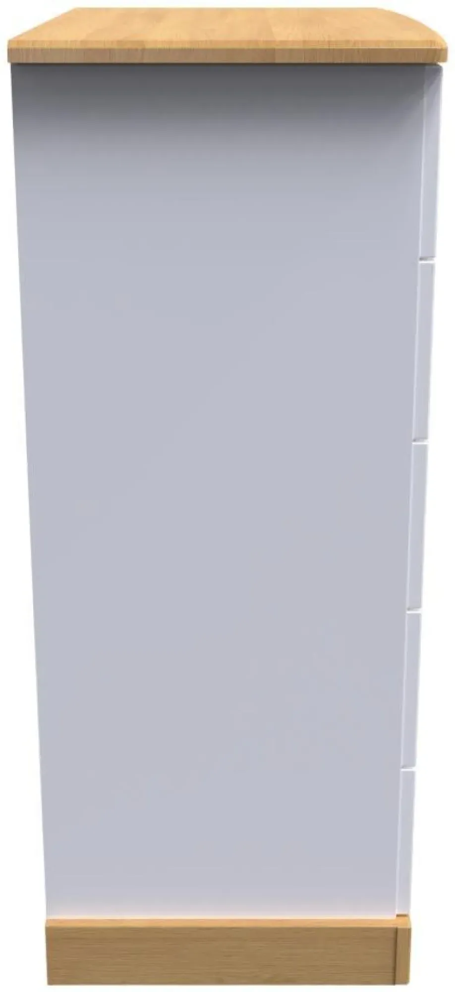 Whitney 5 Drawer Chest - White, Oak Effect