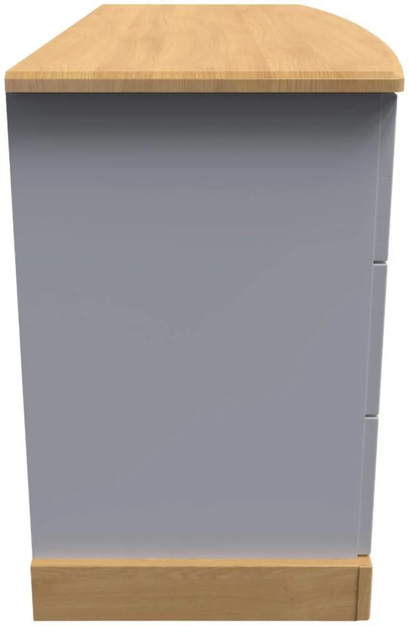 Whitney 6 Drawer Midi Dresser - Grey, Oak Effect