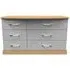 Whitney 6 Drawer Midi Dresser - Grey, Oak Effect