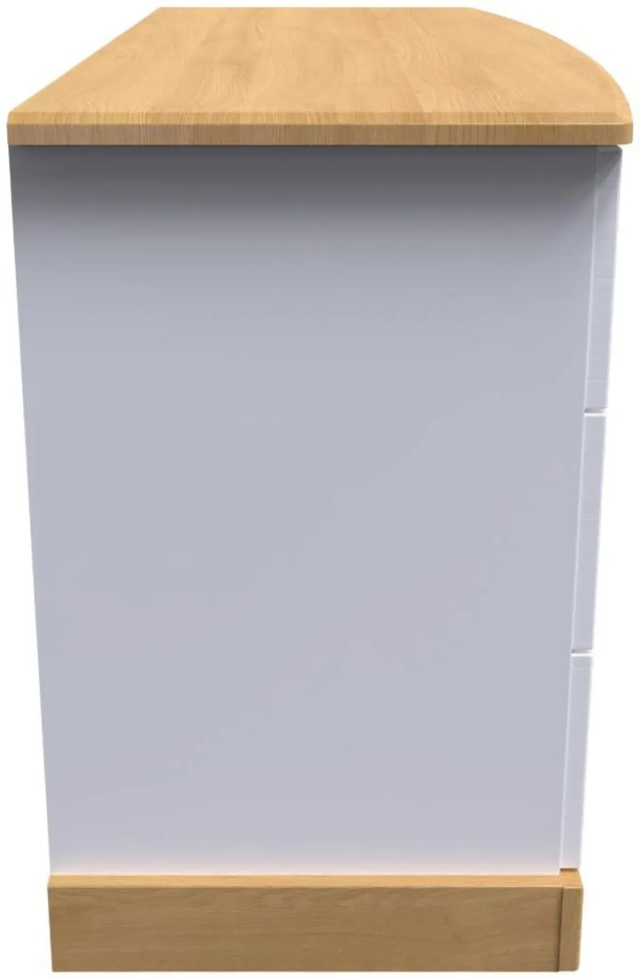 Whitney 6 Drawer Midi Dresser - White, Oak Effect