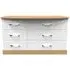 Whitney 6 Drawer Midi Dresser - White, Oak Effect
