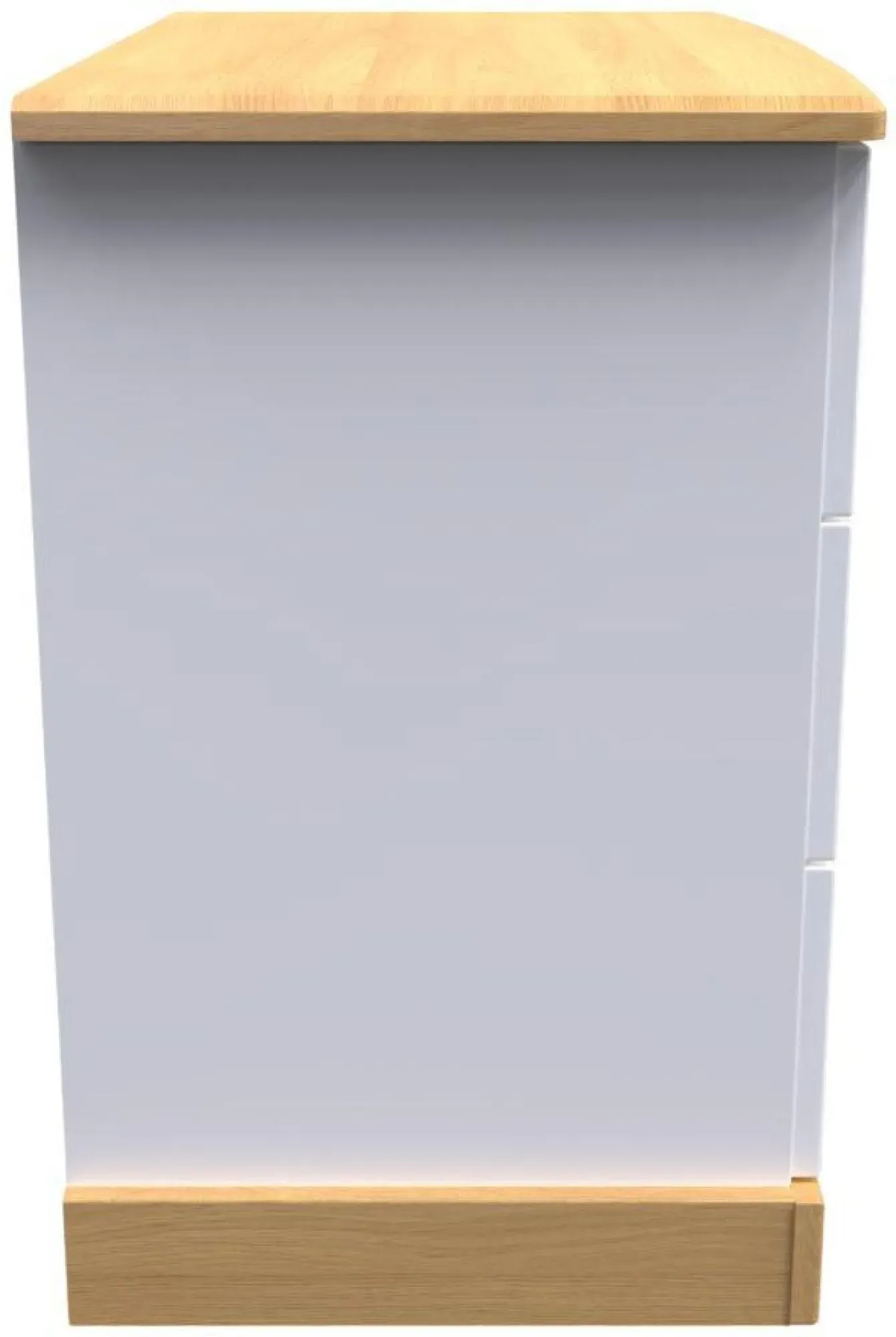 Whitney Oak Effect 3 Drawer Small Chest - White