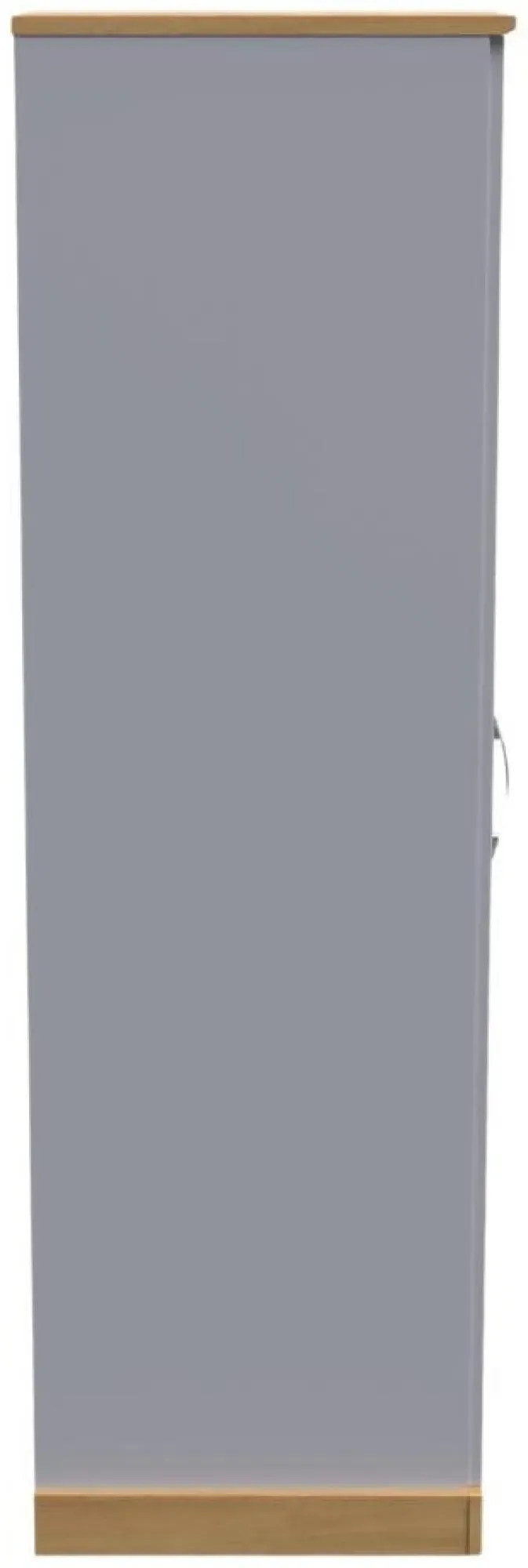 Whitney Single Wardrobe - Oak, Grey