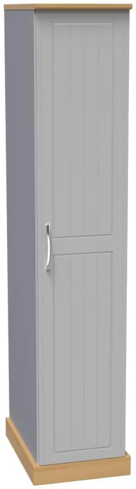 Whitney Single Wardrobe - Oak, Grey