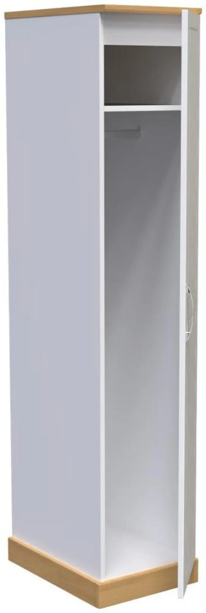 Whitney Single Wardrobe - Oak, White