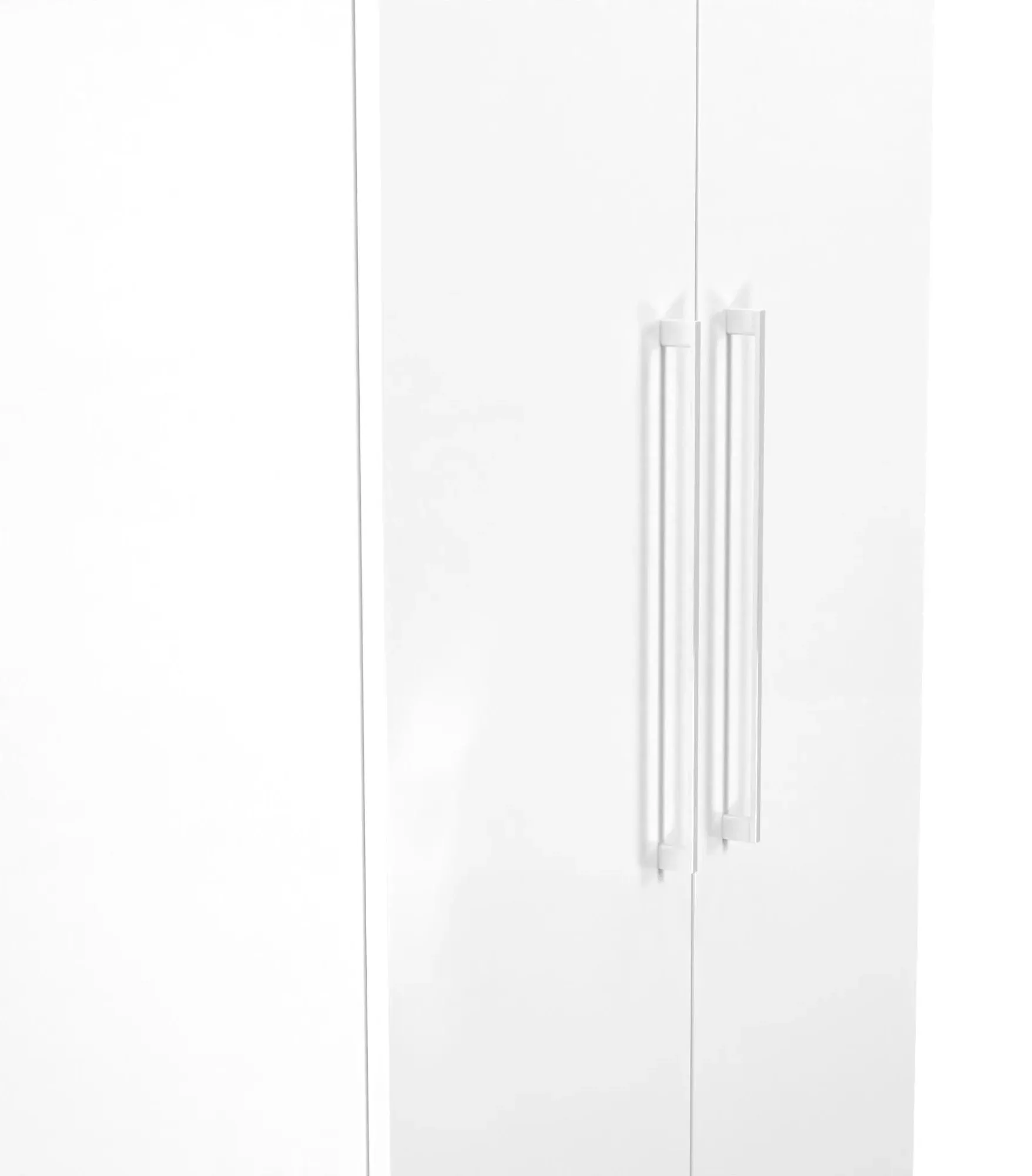 Worcester 2 Door Midi Wardrobe - White Gloss, MDF