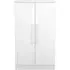 Worcester 2 Door Midi Wardrobe - White Gloss, MDF