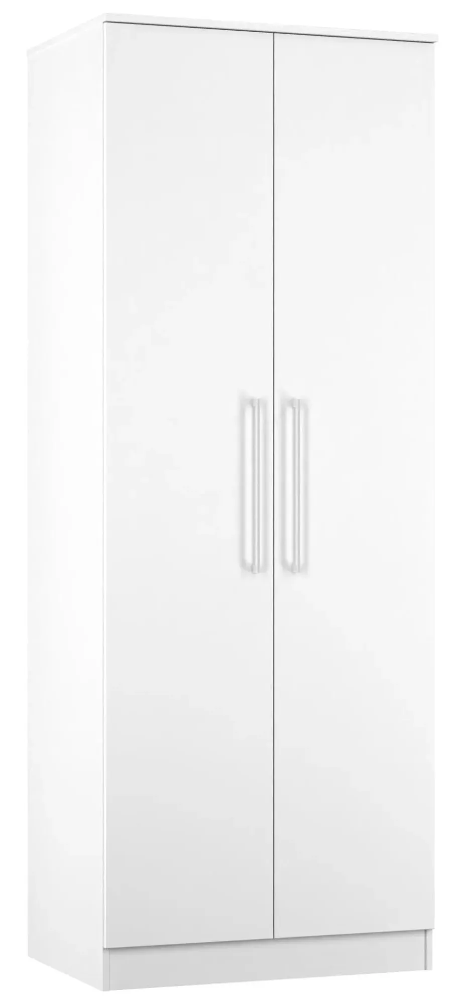 Worcester 2 Door Tall Wardrobe - White, MDF