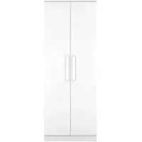 Worcester 2 Door Tall Wardrobe - White, MDF