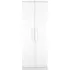 Worcester 2 Door Tall Wardrobe - White, MDF