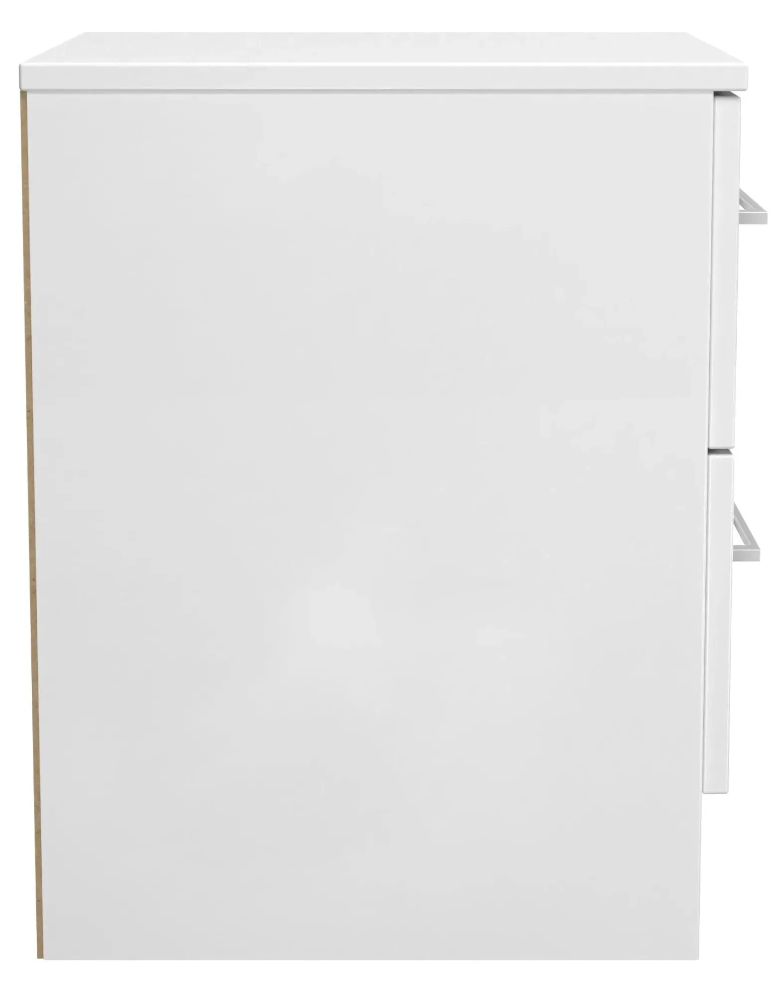 Worcester 2 Drawer Bedside Cabinet - White, MDF