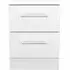Worcester 2 Drawer Bedside Cabinet - White, MDF