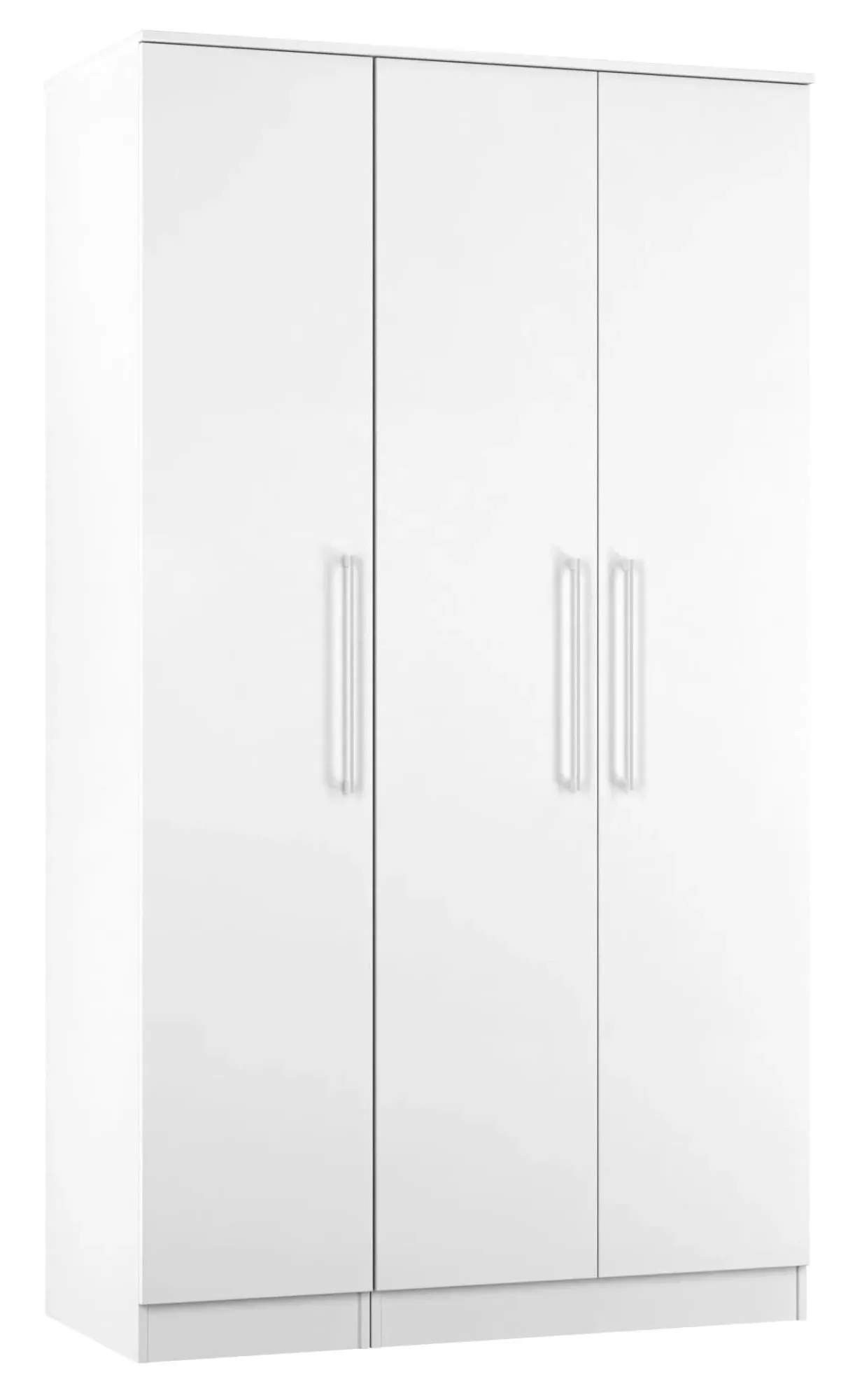 Worcester 3 Door Tall Triple Wardrobe - White Gloss