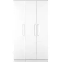 Worcester 3 Door Tall Triple Wardrobe - White Gloss