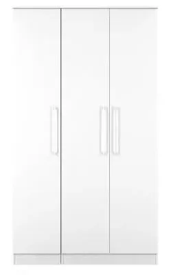 Worcester 3 Door Tall Triple Wardrobe - White Gloss image