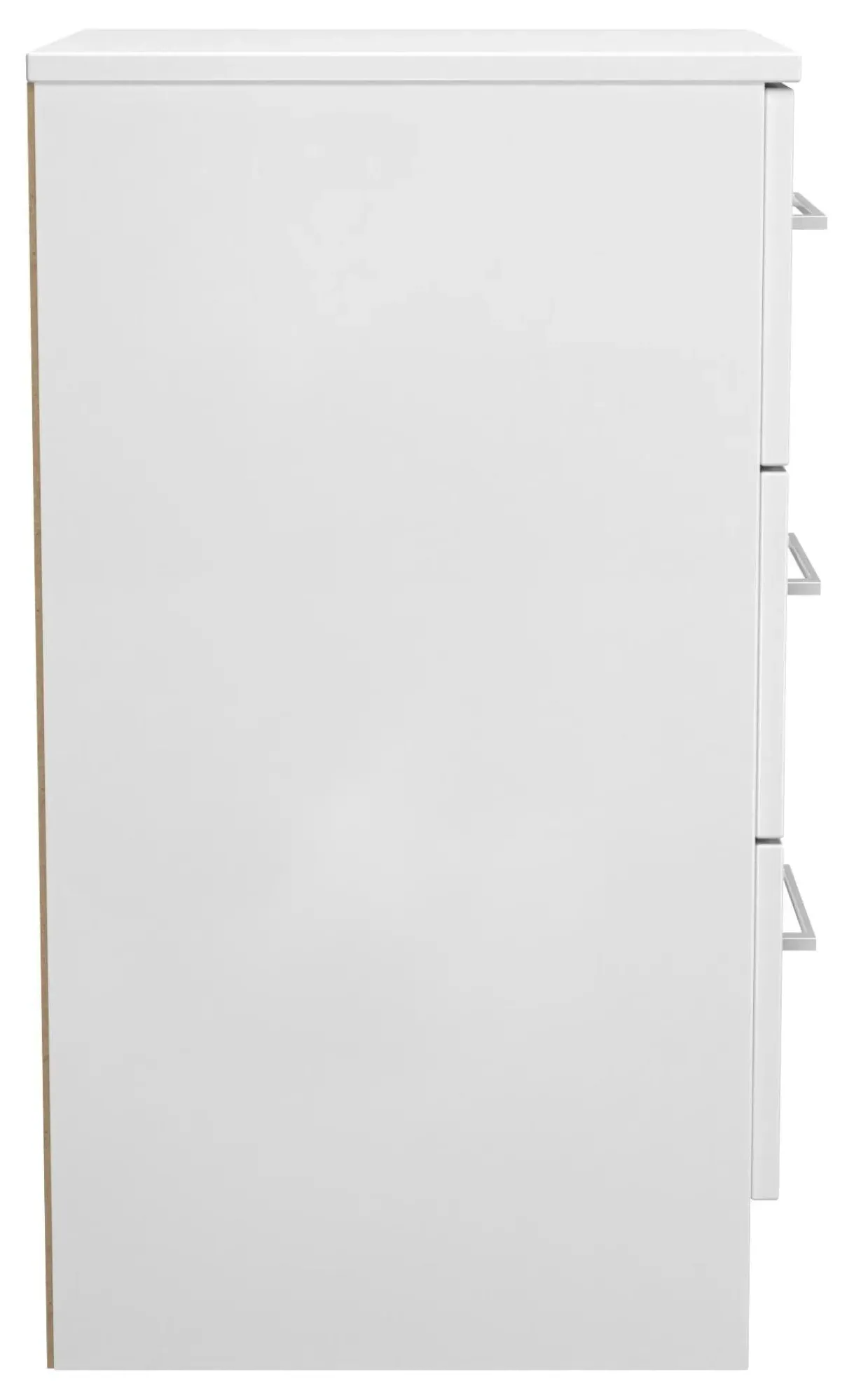 Worcester 3 Drawer Bedside Cabinet - White, MDF