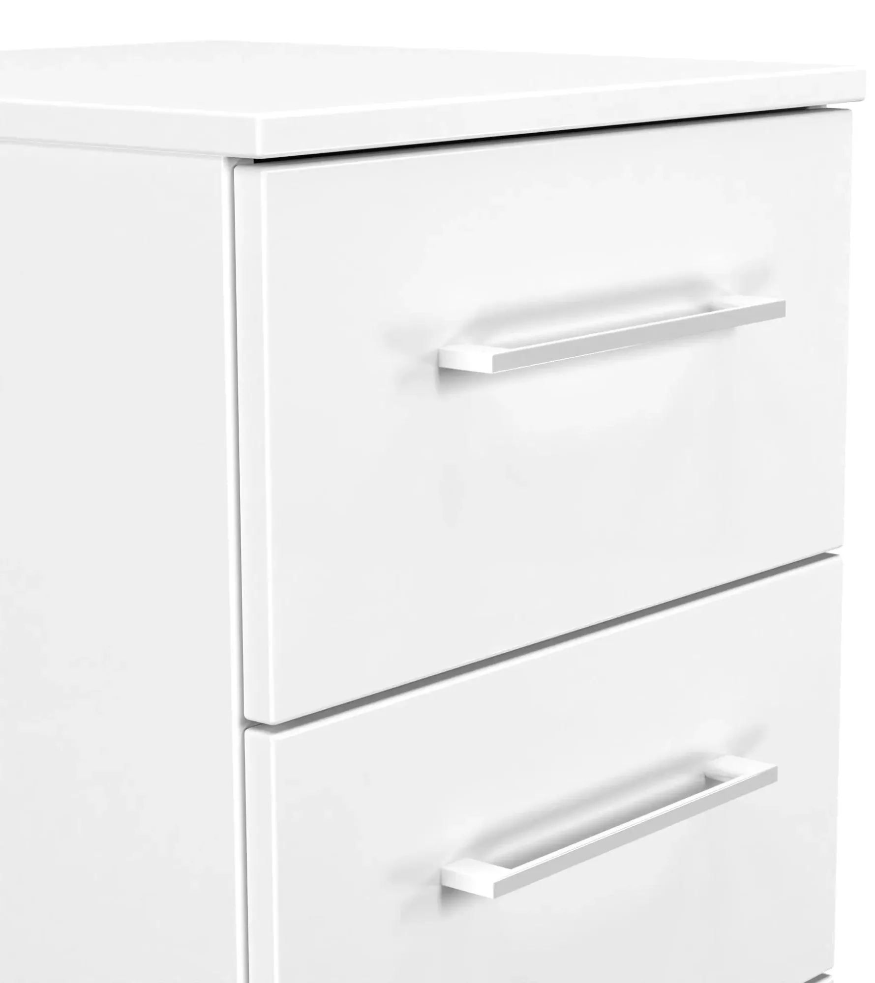 Worcester 3 Drawer Bedside Cabinet - White, MDF