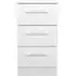 Worcester 3 Drawer Bedside Cabinet - White, MDF