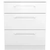 Worcester 3 Drawer Deep Chest - White, MDF