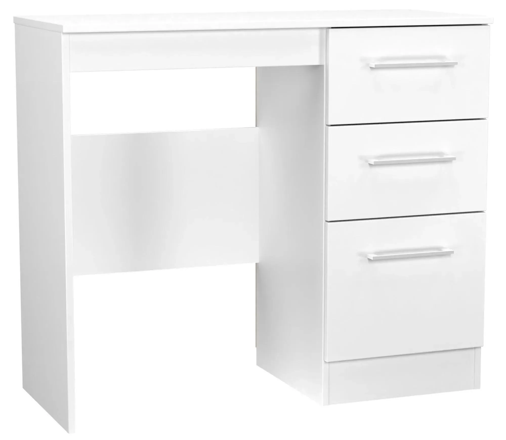 Worcester 3 Drawer Single Dressing Table - White