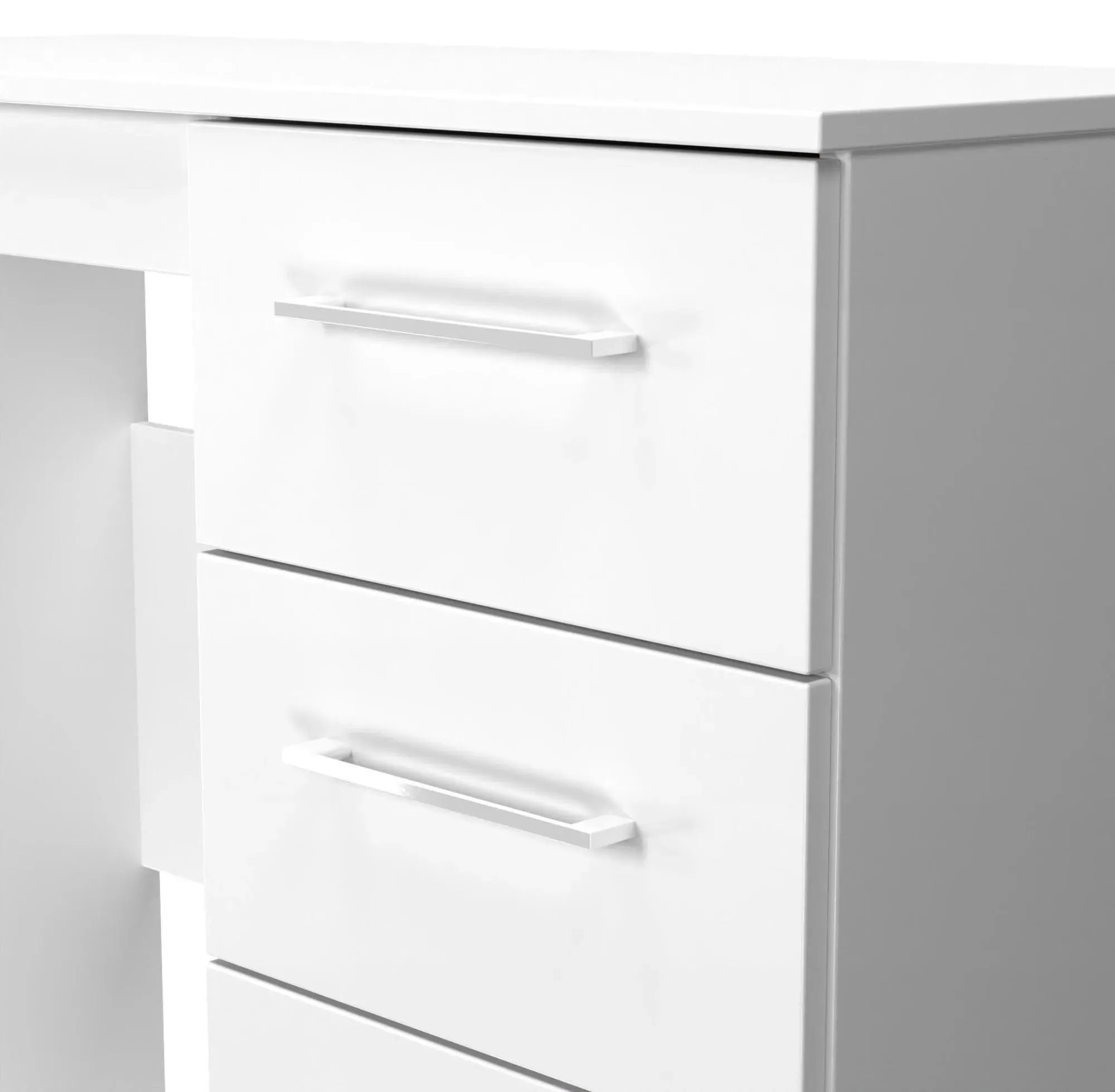 Worcester 3 Drawer Single Dressing Table - White