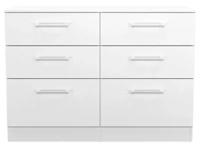 Worcester 6 Drawer Midi Chest - White, MDF image