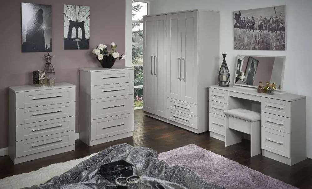 York 2 Door 2 Drawer Tall Wardrobe - Cashmere Ash