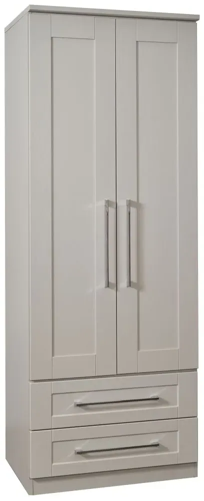 York 2 Door 2 Drawer Tall Wardrobe - Cashmere Ash