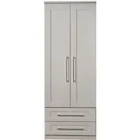 York 2 Door 2 Drawer Tall Wardrobe - Cashmere Ash