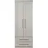 York 2 Door 2 Drawer Tall Wardrobe - Cashmere Ash