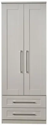 York 2 Door 2 Drawer Tall Wardrobe - Cashmere Ash image
