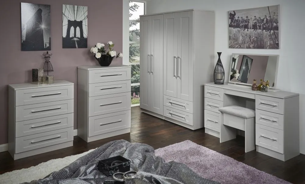 York 2 Door Tall Wardrobe - Kaschmir Ash