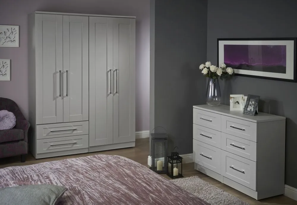 York 2 Door Tall Wardrobe - Kaschmir Ash